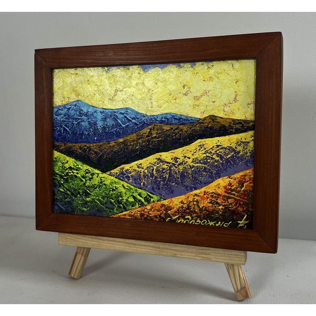 Modern Oil Painting Hiking in the Mountains in the Evening v. Zadorozhnya For Sale - Image 3 of 8