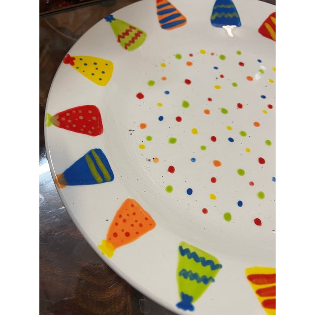 Happiest of Birthdays Ceramic Dish With Birthday Hat Details For Sale - Image 4 of 6