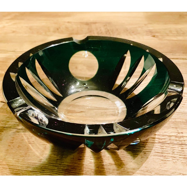 Vintage Bohemian Crystal Style Glass Ashtray Chairish