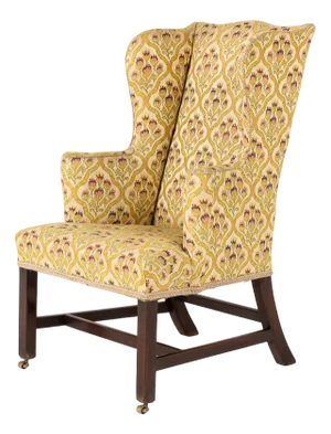 18th Century English Mahogany Wing Armchair