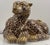 Bring dramatic Italian glamour to any interior with this exceptional pair of large vintage hand-painted porcelain leopard...