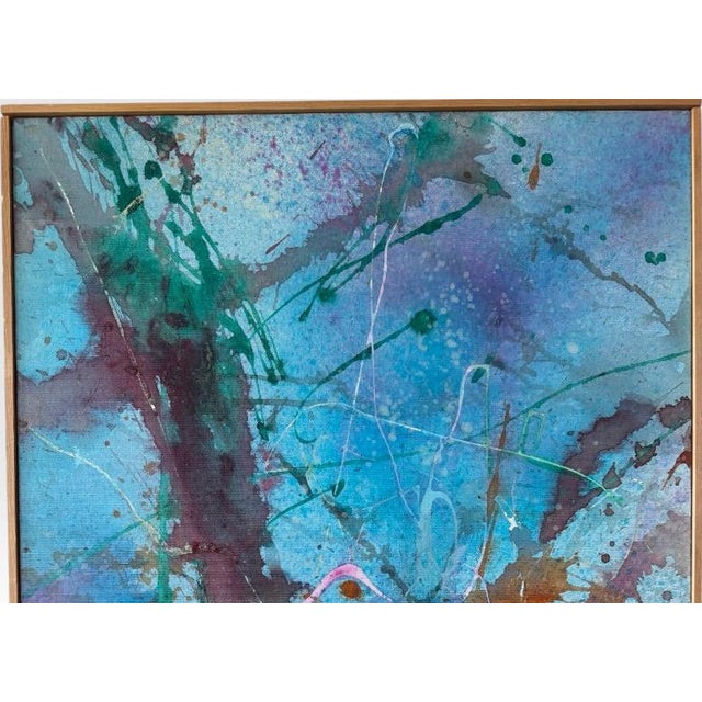 Mid 20th Century Abstract Triptych by Lenore Jaffe Original Action Painting For Sale - Image 10 of 12