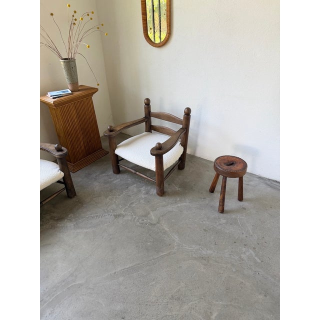 Oak Tripod Shepherds Stool, 1960s For Sale - Image 4 of 14