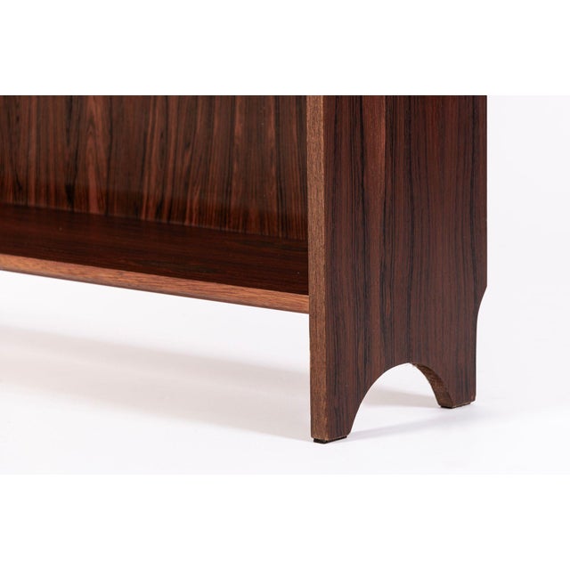 Wood Mid Century Rosewood Bookcase, Scandinavian Tall Display Shelf, 3 Avail For Sale - Image 7 of 15