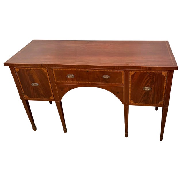 Antique George III Mahogany & Satinwood Inlaid Sideboard Buffet C.1800.