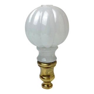 Antique Victorian Milk Glass Newel Post Finial French Opaline For Sale