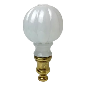 Antique Victorian Milk Glass Newel Post Finial French Opaline