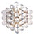 Cluster Wall Sconce Crystal Balls and Gold-Plated Brass by Christoph Palme for Palwa, 1960 For Sale