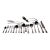 New Silver Flatware Set for 12- 119 Pieces Feather Edge Pattern- Complete Set For Sale