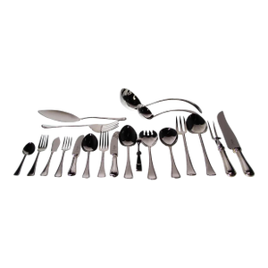 New Silver Flatware Set for 12- 119 Pieces Feather Edge Pattern- Complete Set
