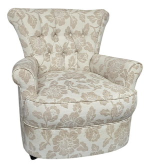 Linen Covered Boudoir Chair