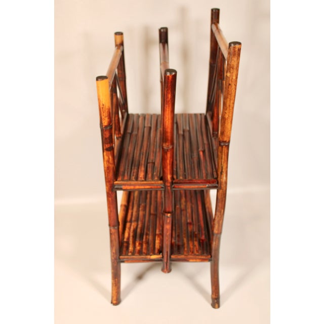 Vintage Boho Chic Bamboo Bookshelf For Sale - Image 11 of 13