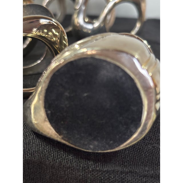 Silver 1960s Silver Swan Salt Cellars, - a Pair For Sale - Image 8 of 8