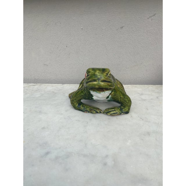Terracotta Majolica Frog Filmont Bavent Normandy Circa 1900