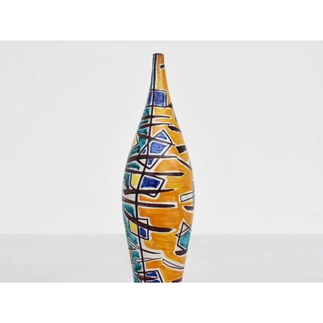 1950s Large Italian Ceramic Solifiore Vase, 1950s For Sale - Image 5 of 7