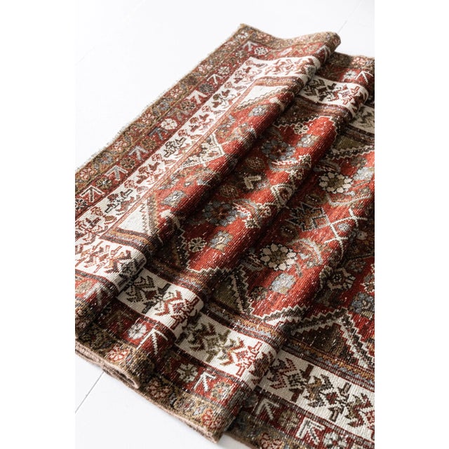 Abstract District Loom Vintage Malayer Runner Rug For Sale - Image 3 of 11