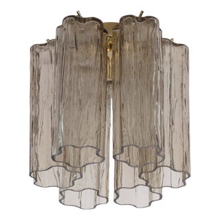 Small Ceiling Light in Smoky Murano Glass, 1990s For Sale