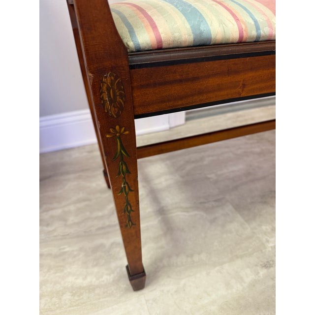 1940's Adams Style Painted Bench For Sale - Image 10 of 11