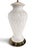 Frederick Cooper Late 20th Century Decorative White Ceramic Raised Foliate Design Table Lamp For Sale - Image 4 of 18