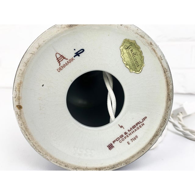 Danish Modern Ceramic Table Lamp by Inge-Lise Koefoed for Royal Copenhagen, 1960s For Sale - Image 14 of 15