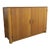 Vintage Compact Oak Liquor Cabinet or Petite Sideboard With Rattan For Sale