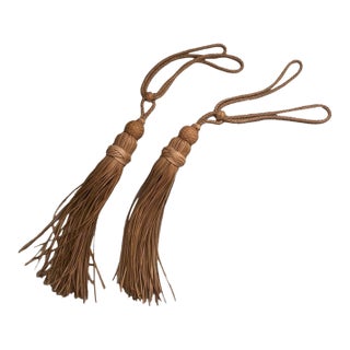 Extra Large Leather Tassel Tie Backs For Sale