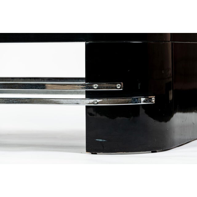 Art Deco Coffee Table in Black Lacquer and Metal Leaf, Circa 1935 For Sale - Image 14 of 14