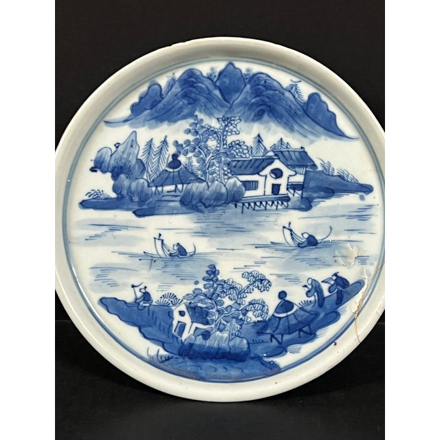 Chinse Art Porcelain Blue and White Plate For Sale In New York - Image 6 of 11