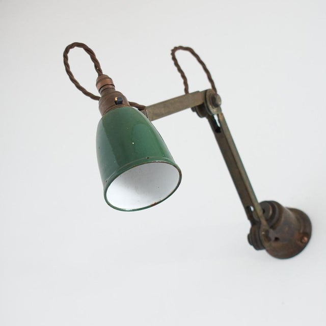 Antique Industrial Articulating Wall Lamp by Edl, 1930s For Sale - Image 8 of 9