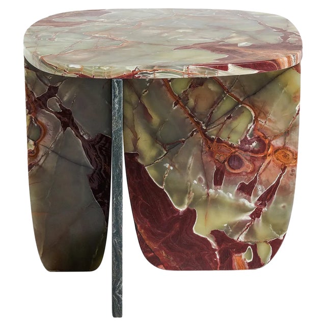 Red Green Onyx Coffee Table by OS and OOS For Sale