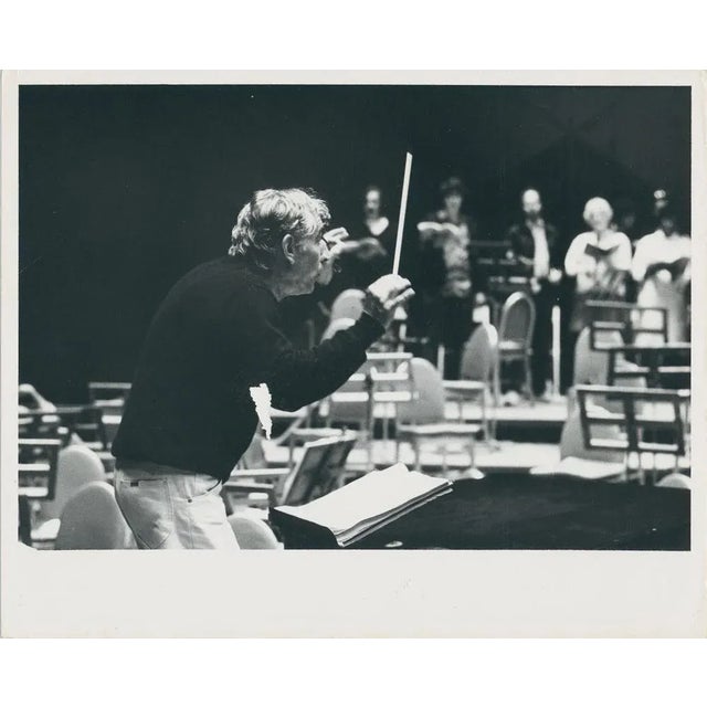 Leonard Bernstein Conducting, 1970s, Photograph For Sale - Image 3 of 3