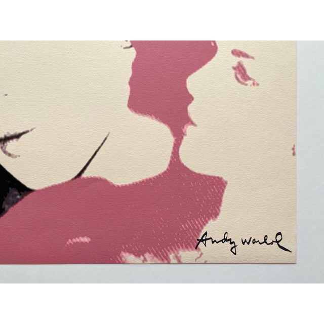 Rose Andy Warhol Vintage 1986 Limited Edition Large Fine Art Lithograph Print " Princess Caroline of Monaco " 1983 For Sale - Image 8 of 12