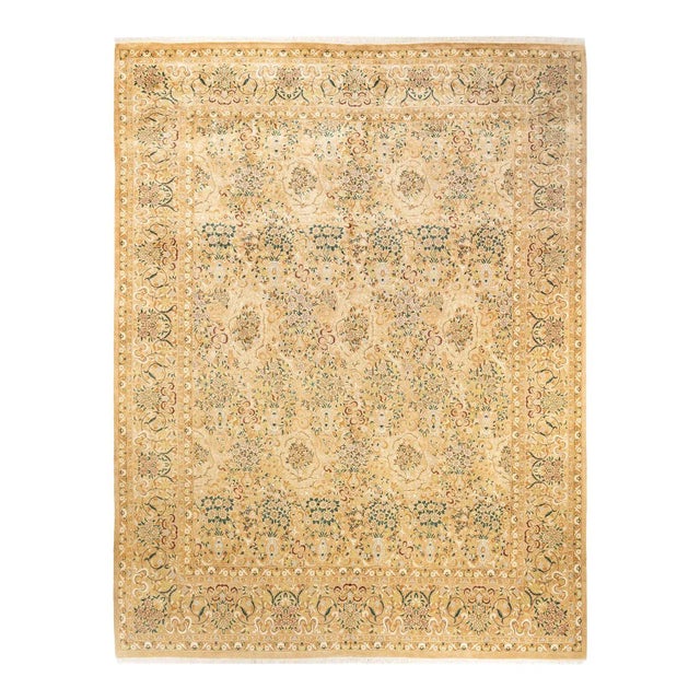 Yellow Mogul, One-of-a-Kind Hand-Knotted Area Rug in Yellow, 9' 2" x 11' 10" For Sale - Image 8 of 8