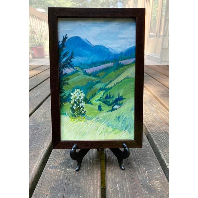 Framed Original Plein Air Oil Painting, "Mountain Landscape" by Kathleen Ney For Sale - Image 4 of 5