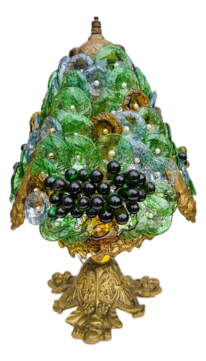 Vintage Italian Table Lamp in Murano Glass, 1975