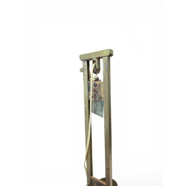 Gold Vintage Brass and Wood Cigar Guillotine Cutter, 1930 For Sale - Image 8 of 13