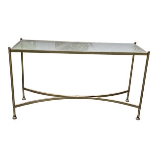 1980s Brass Console Table For Sale