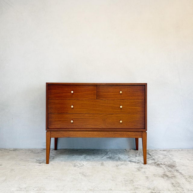M Range Walnut Chest of Drawers by Peter Hayward for Uniflex, 1950s For Sale - Image 12 of 12