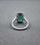 Green 3.42 Ct Natural Zambian Emerald & Diamond Ring Size 6.5 For Sale - Image 8 of 9