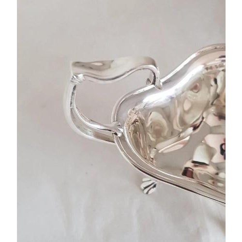 Metal Antique Edwardian Sterling Silver Sauce Boat from Walker & Hall, 1907 For Sale - Image 7 of 18