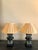 20th Century Primitive Style Ceramic Vase Table Lamps - a Pair For Sale - Image 9 of 9