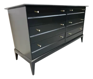 Mid-Century Modern Heywood Wakefield Black Lacquered Dresser