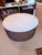 Contemporary White Granite-Top Round Coffee Table With Metal Mesh Base For Sale - Image 3 of 7