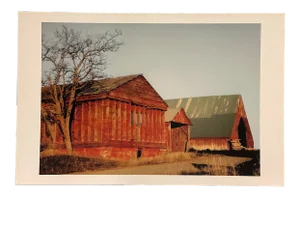 Gleb Derujinsky "Fall Barn" Contemporary Landscape Photograph Print