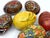 Wood Vintage Folk Art Hand Painted Wooden Easter Eggs- A Set of 7 For Sale - Image 7 of 7