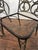 Black Elegant Woodard Iron Patio Dining Chairs, Set of Six For Sale - Image 8 of 12