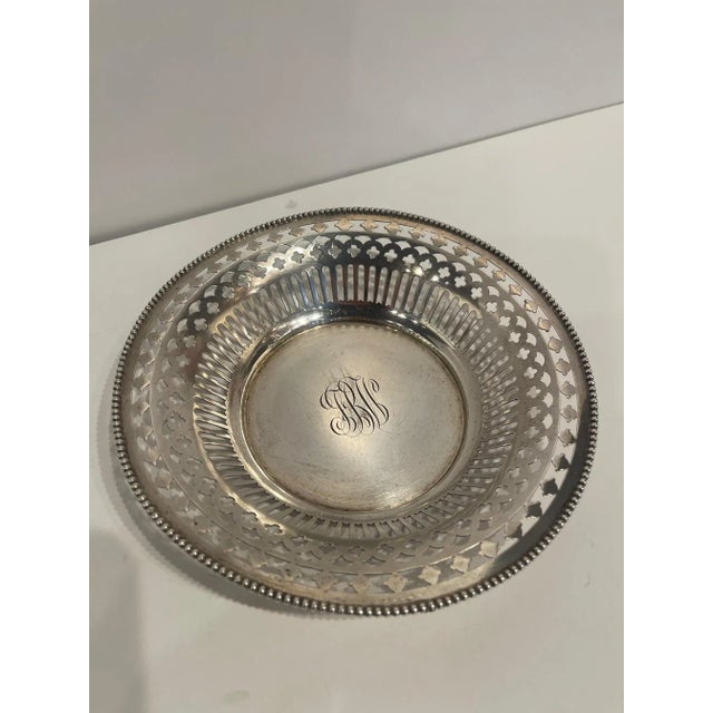Sterling Silver Salver with Reticulated Border, 19th Century For Sale - Image 4 of 8