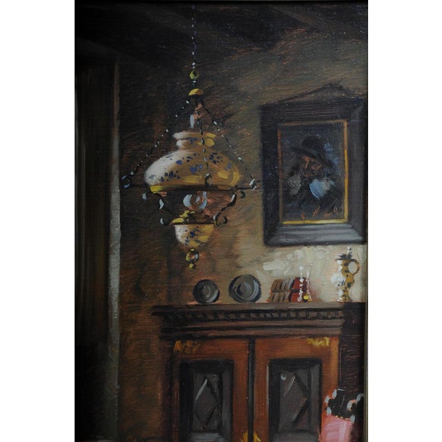 Lady at the Spinning Wheel, 20th Century, Oil on Canvas, Framed For Sale - Image 8 of 18