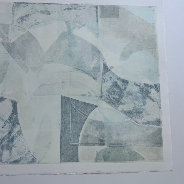 Original Unframed Abstract Ethereal Monotype “Sail Away” by Merrill Bullis For Sale - Image 4 of 5