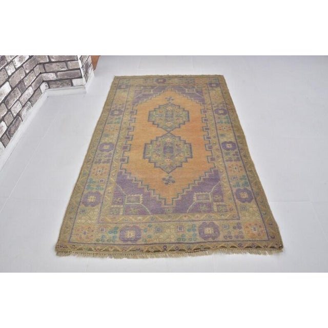 Floral Antique Wool Carpet For Sale In Phoenix - Image 6 of 10